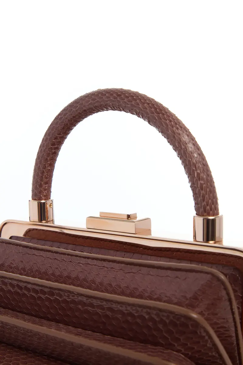 Gabriela Hearst Diana Bag in Chocolate Snakeskin | Thumbnail 4
