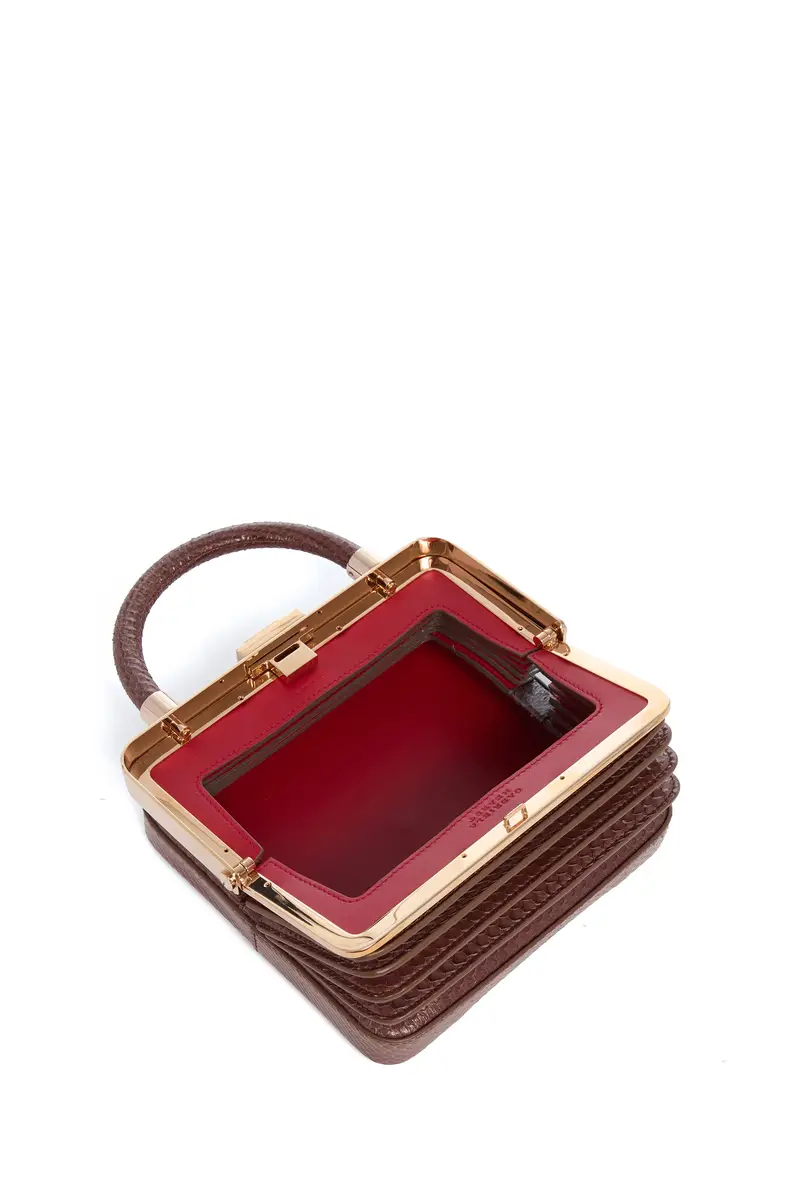 Gabriela Hearst Diana Bag in Chocolate Snakeskin | Thumbnail 5