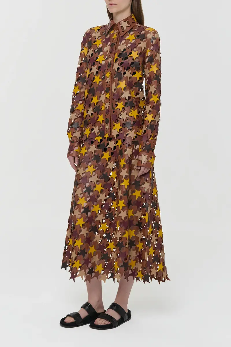 Gabriela Hearst Aluma Patchwork Stars Shirt in Multi Nappa Leather | Thumbnail 4 Gabriela Hearst Aluma Patchwork Stars Shirt in Multi Nappa Leather | Thumbnail 4