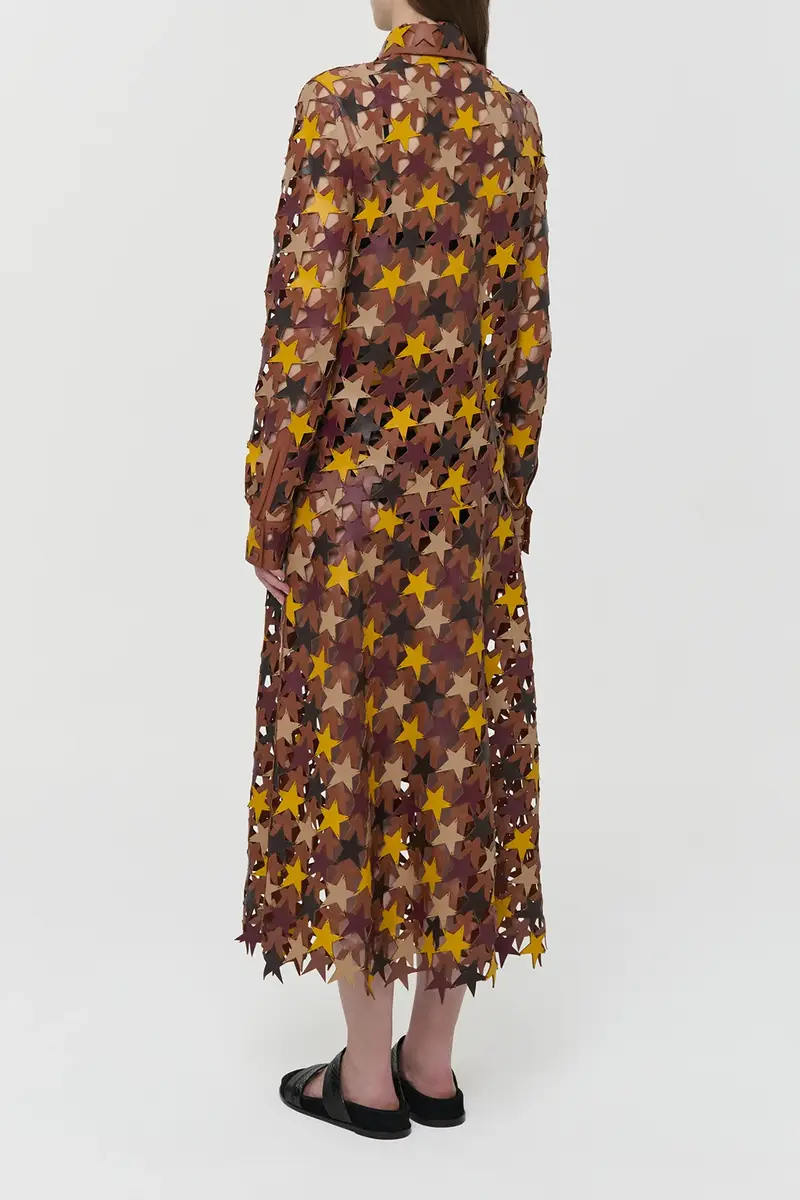 Gabriela Hearst Aluma Patchwork Stars Shirt in Multi Nappa Leather | Thumbnail 5 Gabriela Hearst Aluma Patchwork Stars Shirt in Multi Nappa Leather | Thumbnail 5