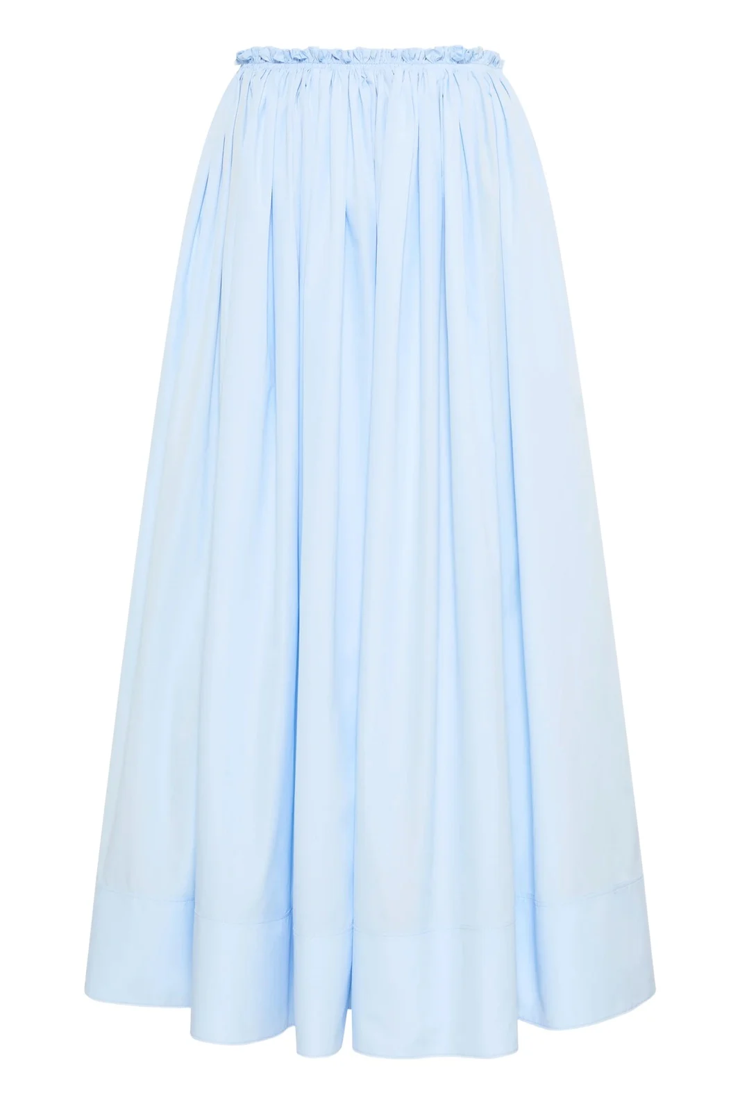 Gabriela Hearst Shiva Maxi Skirt in Light Blue Sea Island Cotton