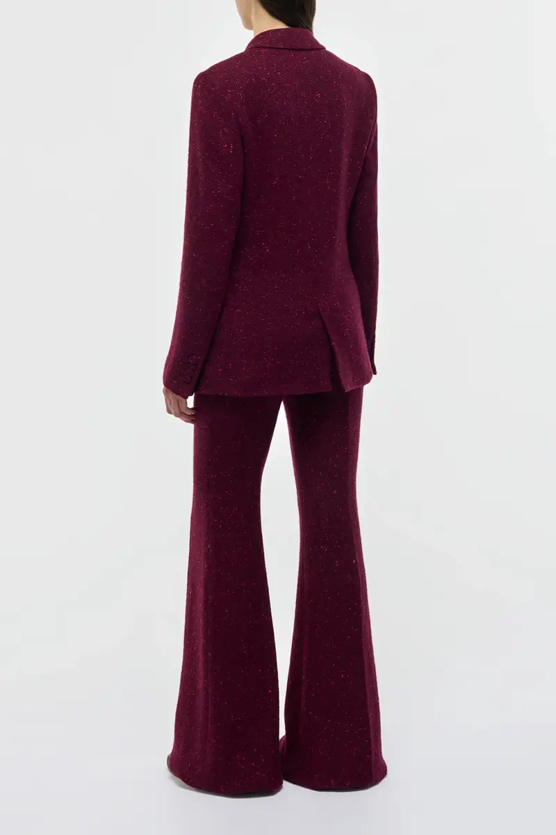 Gabriela Hearst Elliot Blazer in Bordeaux Speckled Cashmere | Thumbnail 4