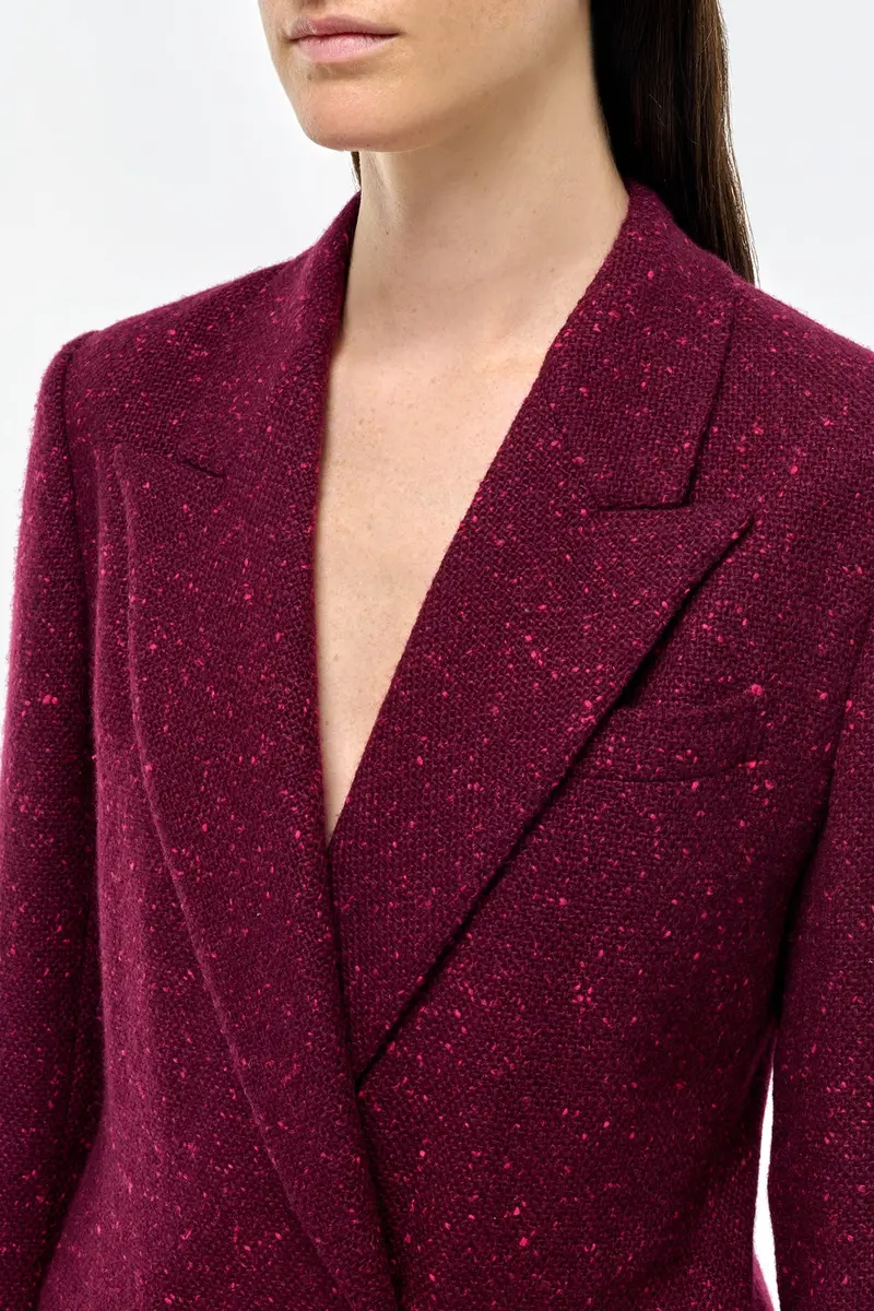 Gabriela Hearst Elliot Blazer in Bordeaux Speckled Cashmere | Thumbnail 5