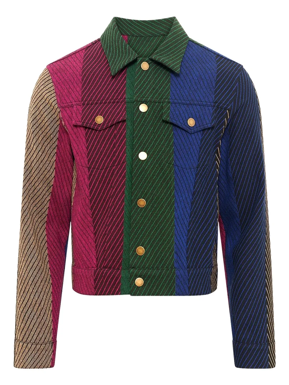 Barry Trucker Jacket in Multi Cashmere