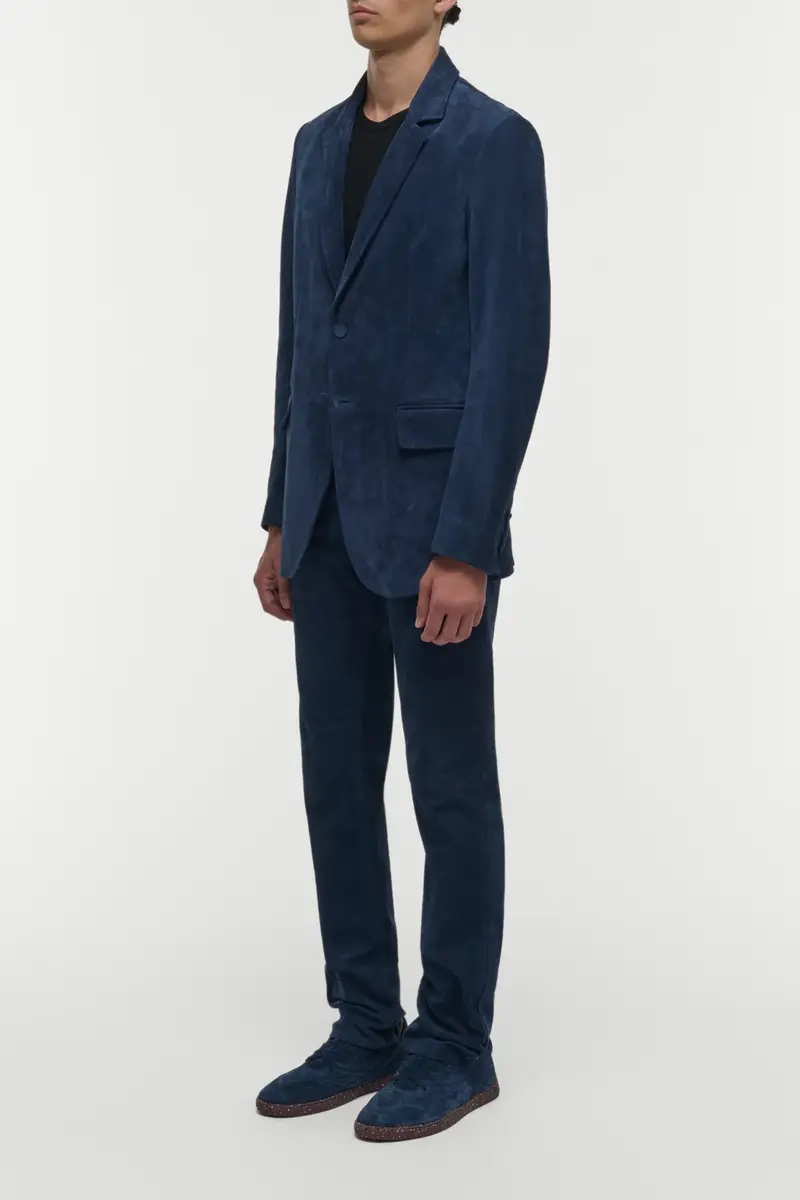 Gabriela Hearst Irving Jacket in Electric Navy Suede Corduroy | Thumbnail 4