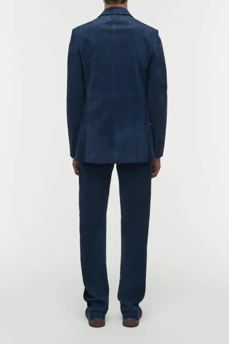 Gabriela Hearst Irving Jacket in Electric Navy Suede Corduroy | Thumbnail 5