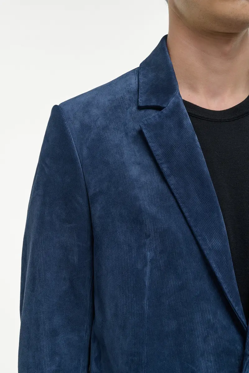 Gabriela Hearst Irving Jacket in Electric Navy Suede Corduroy | Thumbnail 6