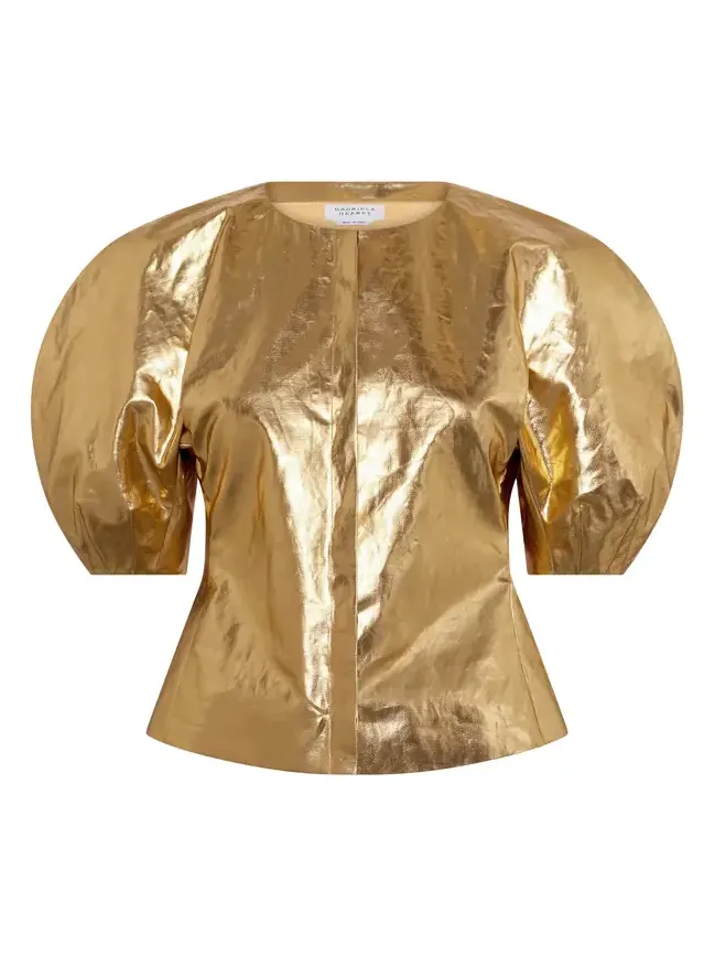 Waverly Top in Metallic Gold Linen Twill Waverly Top in Metallic Gold Linen Twill
