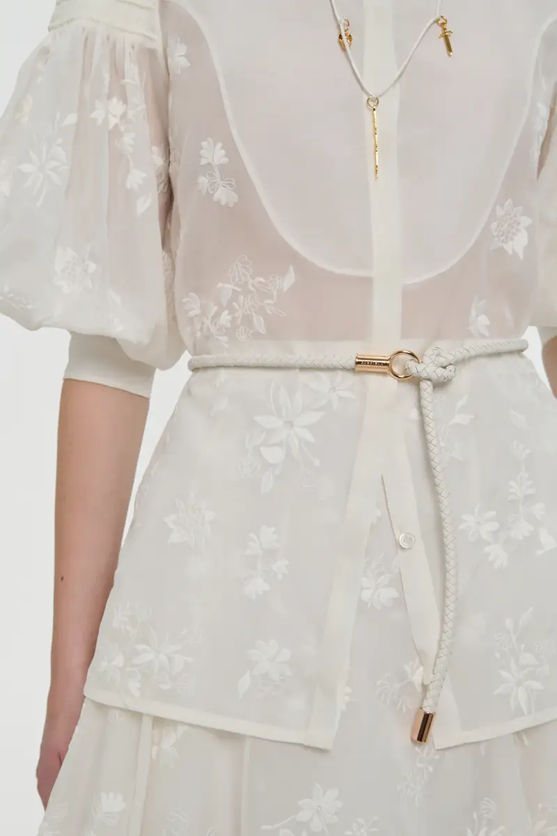 Gabriela Hearst Rope Braided Belt in Ivory Nappa Leather | Thumbnail 4 Gabriela Hearst Rope Braided Belt in Ivory Nappa Leather | Thumbnail 4