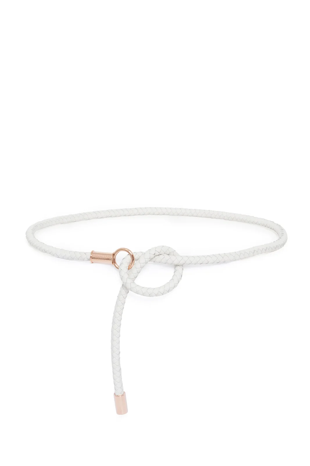 Gabriela Hearst Rope Braided Belt in Ivory Nappa Leather