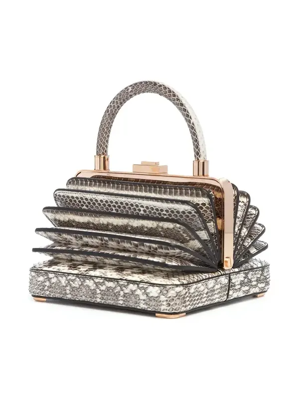 Gabriela Hearst Small Diana Bag in Black & White Snakeskin