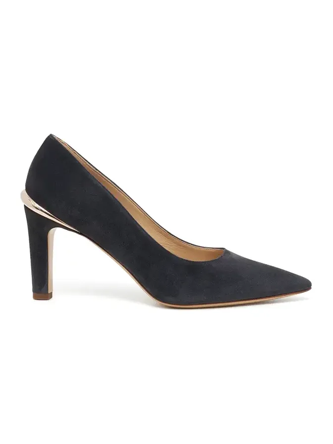 Gabriela Hearst Edwina High Heel Stiletto Pump in Charcoal Suede