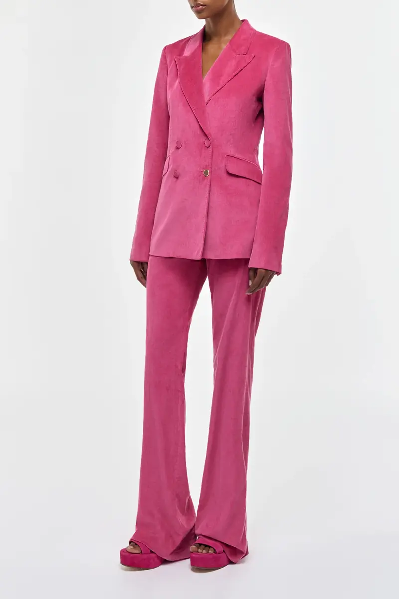 Gabriela Hearst Angela Blazer in Fuchsia Sea Island Cotton Corduroy | Thumbnail 3 Gabriela Hearst Angela Blazer in Fuchsia Sea Island Cotton Corduroy | Thumbnail 3