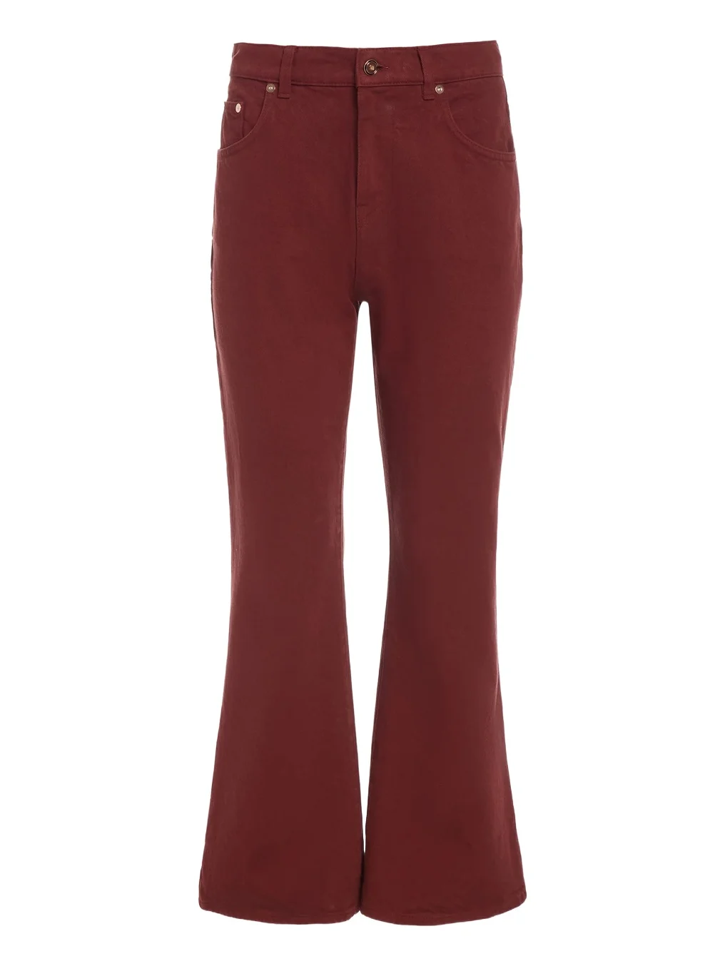 Gabriela Hearst Ezra Bootcut Cropped Jean in Burnt Sienna Recycled Cotton Denim