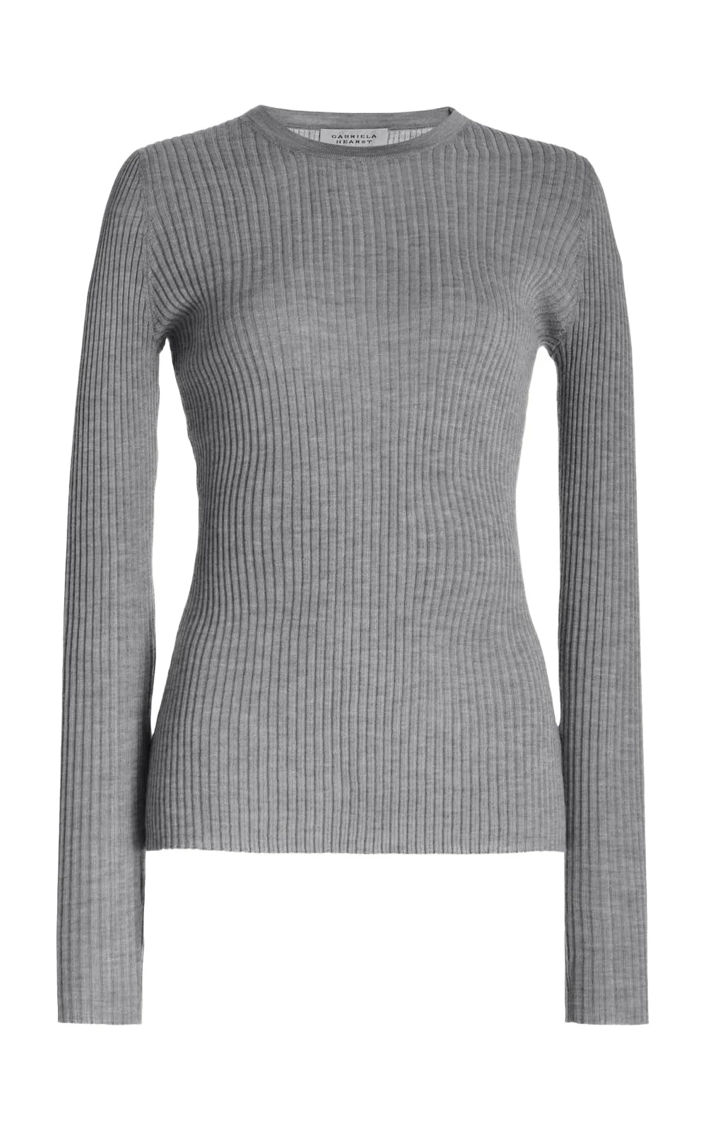 Browning Knit Sweater in Heather Grey Cashmere Silk Browning Knit Sweater in Heather Grey Cashmere Silk