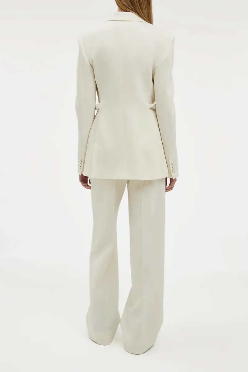 Gabriela Hearst Norman Wide-leg Pant in Ivory Recycled Virgin Wool | Thumbnail 4 Gabriela Hearst Norman Wide-leg Pant in Ivory Recycled Virgin Wool | Thumbnail 4