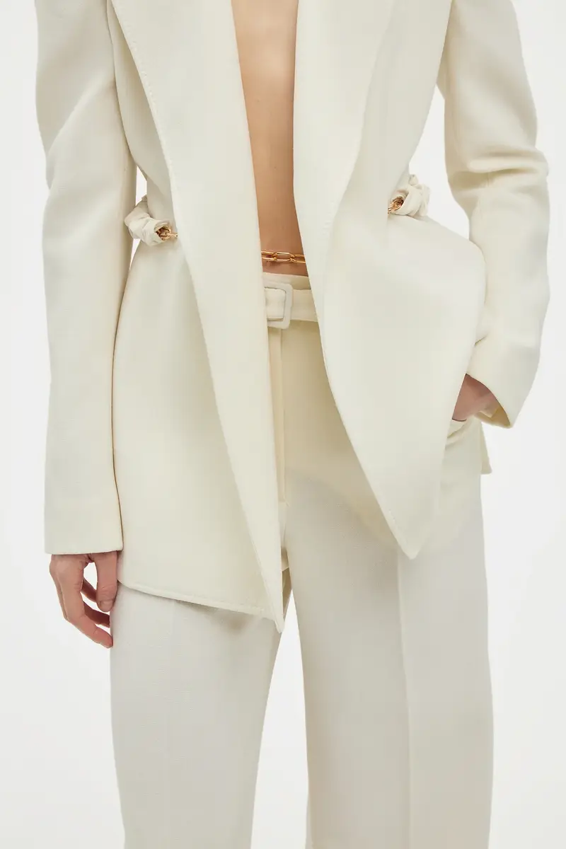 Gabriela Hearst Norman Wide-leg Pant in Ivory Recycled Virgin Wool | Thumbnail 5 Gabriela Hearst Norman Wide-leg Pant in Ivory Recycled Virgin Wool | Thumbnail 5