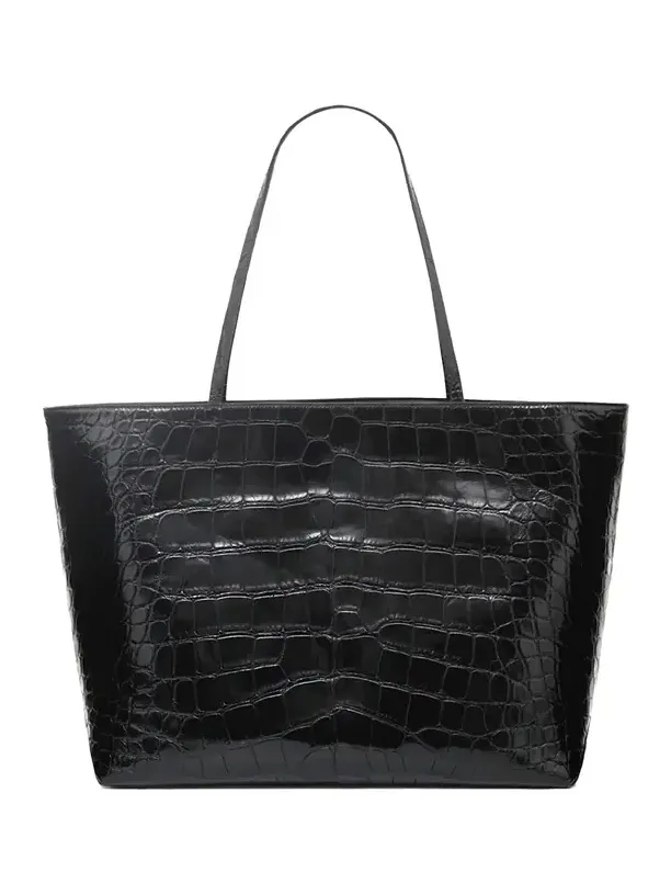 Croco Tote Bag in Black Crocodile Leather Croco Tote Bag in Black Crocodile Leather