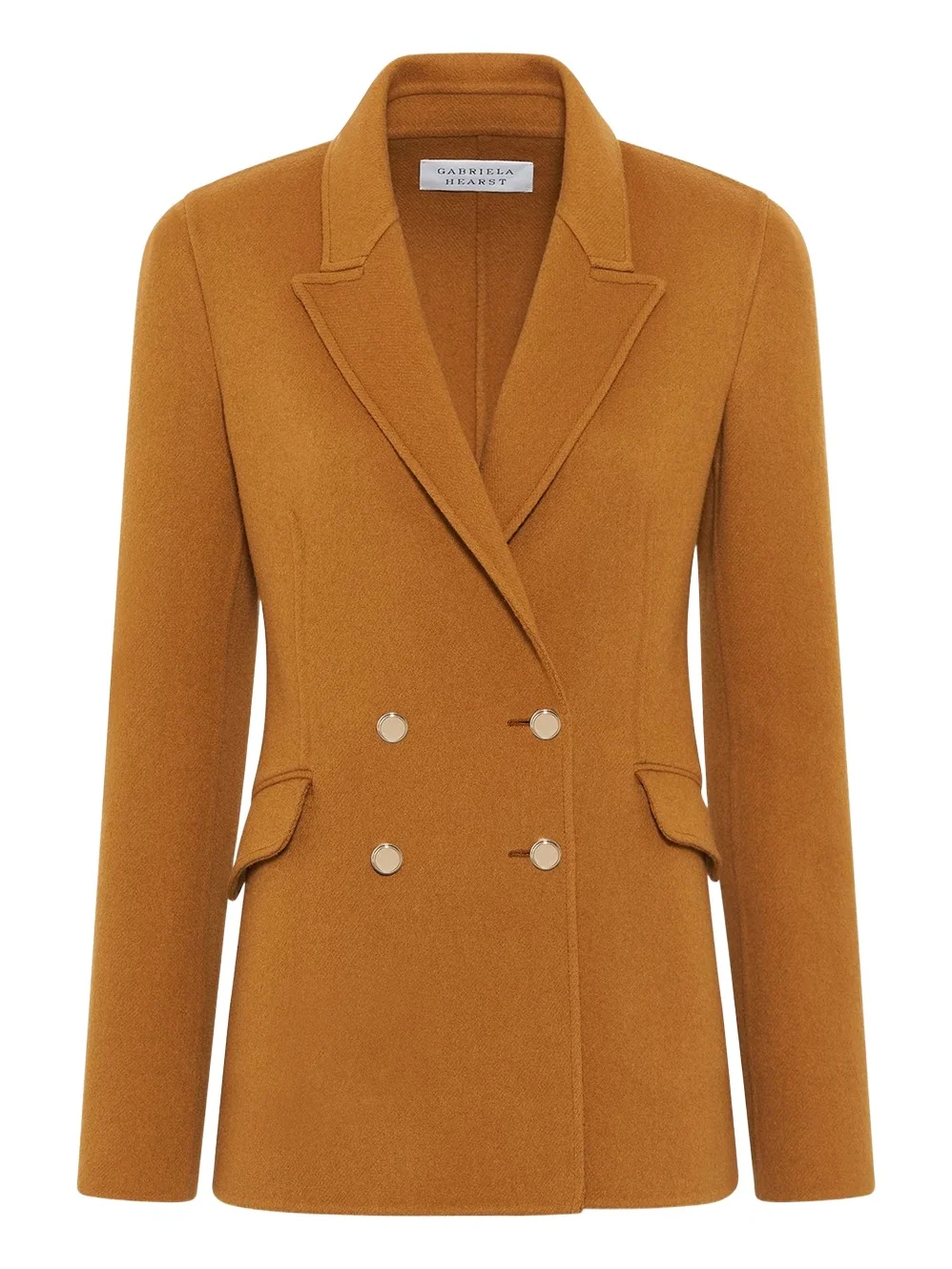 Lloyd Blazer in Yellow Ochre Double-face Recycled Cashmere