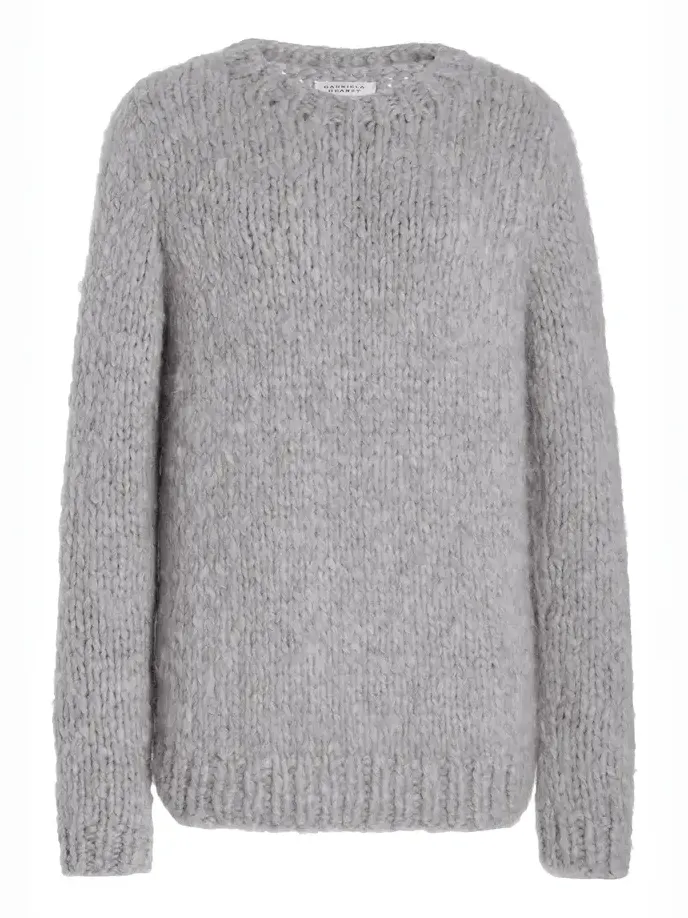 Lawrence Knit Sweater in Heather Grey Welfat Cashmere