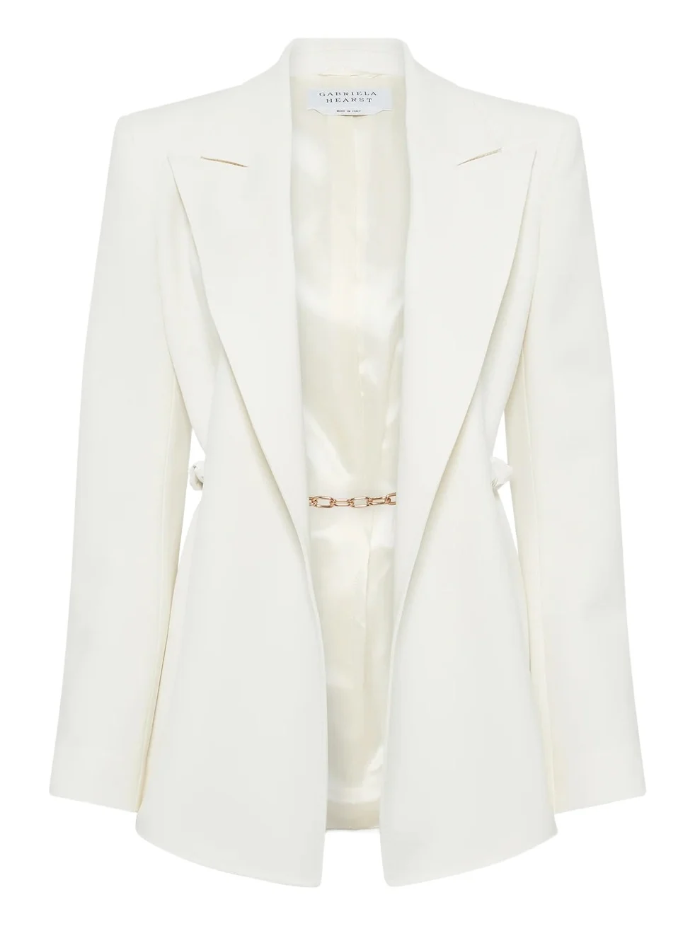Epona Chain Blazer in Ivory Recycled Virgin Wool Epona Chain Blazer in Ivory Recycled Virgin Wool