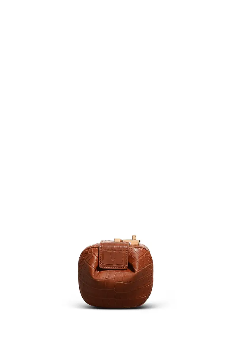 Gabriela Hearst Rafaela Coin Purse in Cognac Crocodile Leather | Thumbnail 2 Gabriela Hearst Rafaela Coin Purse in Cognac Crocodile Leather | Thumbnail 2