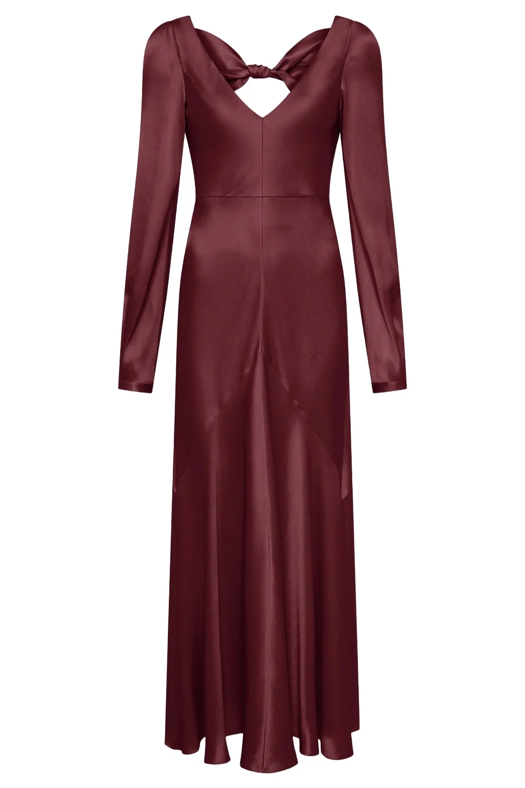 Gabriela Hearst Peyton Maxi Dress In Bordeaux Silk Satin