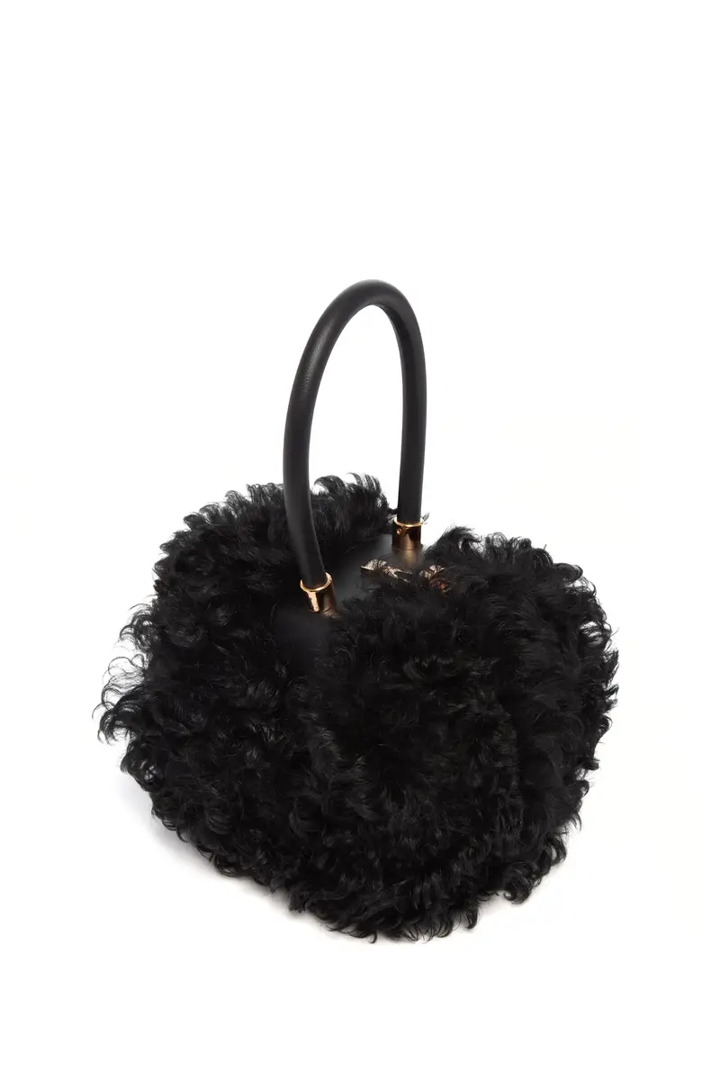 Gabriela Hearst Nina Bag in Black Shearling | Thumbnail 3