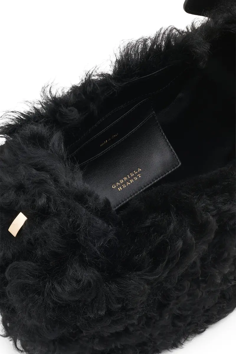 Gabriela Hearst Nina Bag in Black Shearling | Thumbnail 5