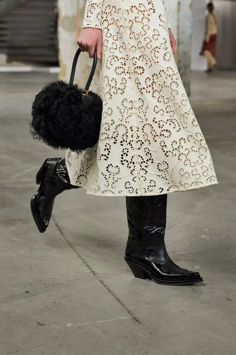 Gabriela Hearst Nina Bag in Black Shearling | Thumbnail 6
