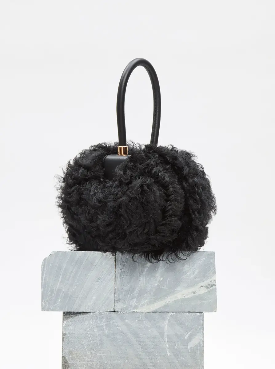 Gabriela Hearst Nina Bag in Black Shearling | Thumbnail 7