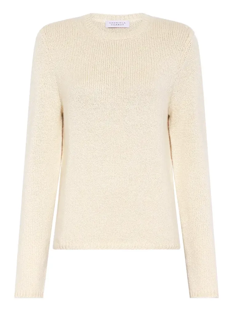 Titus Knit Sweater in Off White Cashmere Titus Knit Sweater in Off White Cashmere