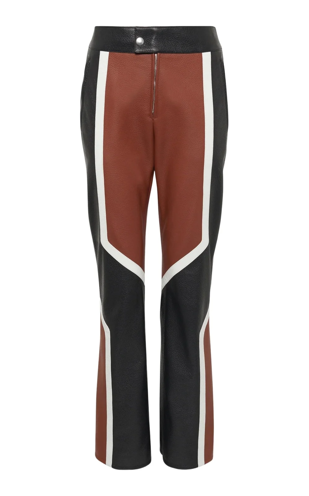 Navarre Moto Pant in Cognac & Black Textured Leather Navarre Moto Pant in Cognac & Black Textured Leather