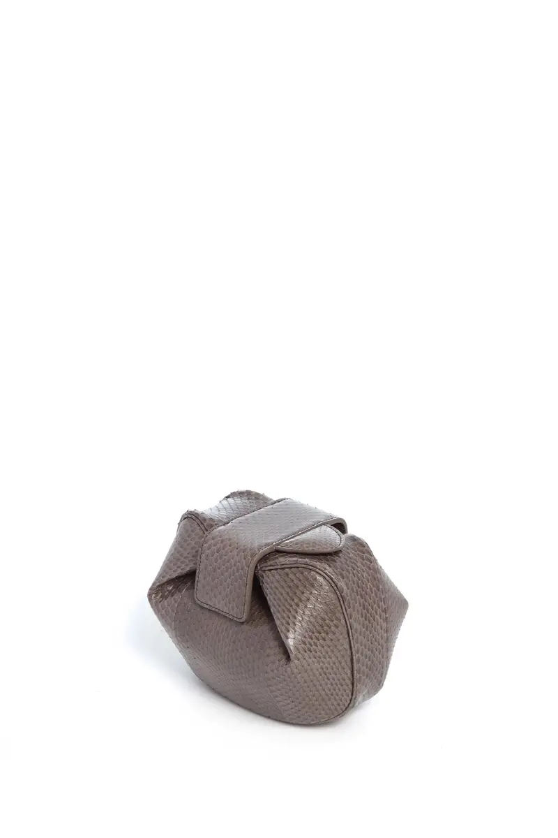 Gabriela Hearst Soft Demi Clutch in Charcoal Snakeskin | Thumbnail 3 Gabriela Hearst Soft Demi Clutch in Charcoal Snakeskin | Thumbnail 3
