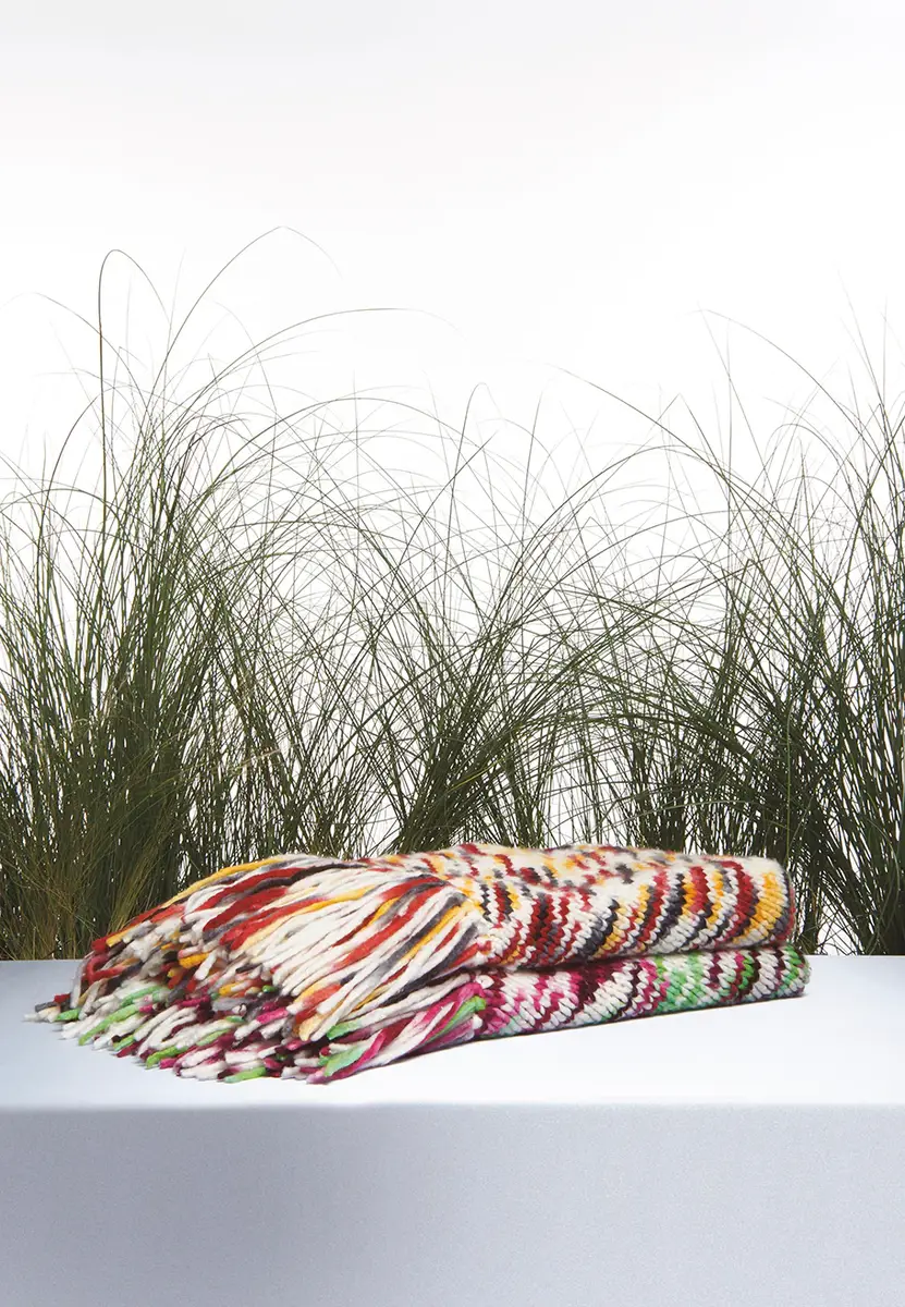 Gabriela Hearst Lauren Knit Wrap in Space Dye Jewel Multi Welfat Cashmere | Thumbnail 2 Gabriela Hearst Lauren Knit Wrap in Space Dye Jewel Multi Welfat Cashmere | Thumbnail 2