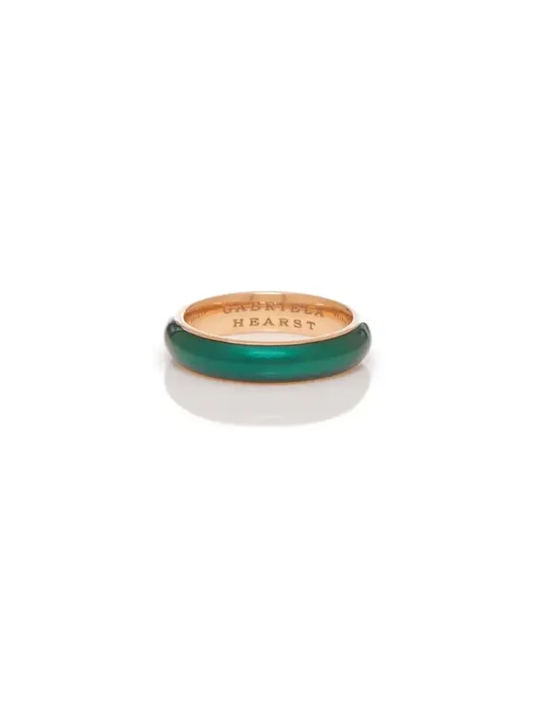 Ring in 18K Rose Gold & Vitreous Green Enamel Ring in 18K Rose Gold & Vitreous Green Enamel