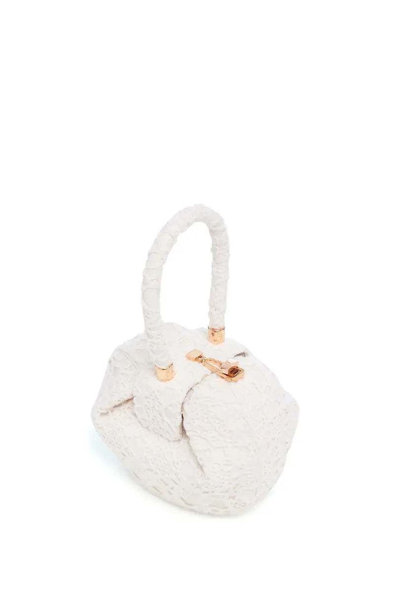 Gabriela Hearst Demi Bag in Ivory Nappa Leather with Cashmere Lace | Thumbnail 3 Gabriela Hearst Demi Bag in Ivory Nappa Leather with Cashmere Lace | Thumbnail 3