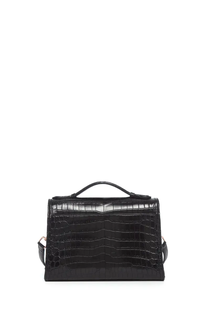 Gabriela Hearst Medium Leonora Flap Bag in Black Crocodile Leather with Sunglasses Pouch | Thumbnail 5 Gabriela Hearst Medium Leonora Flap Bag in Black Crocodile Leather with Sunglasses Pouch | Thumbnail 5