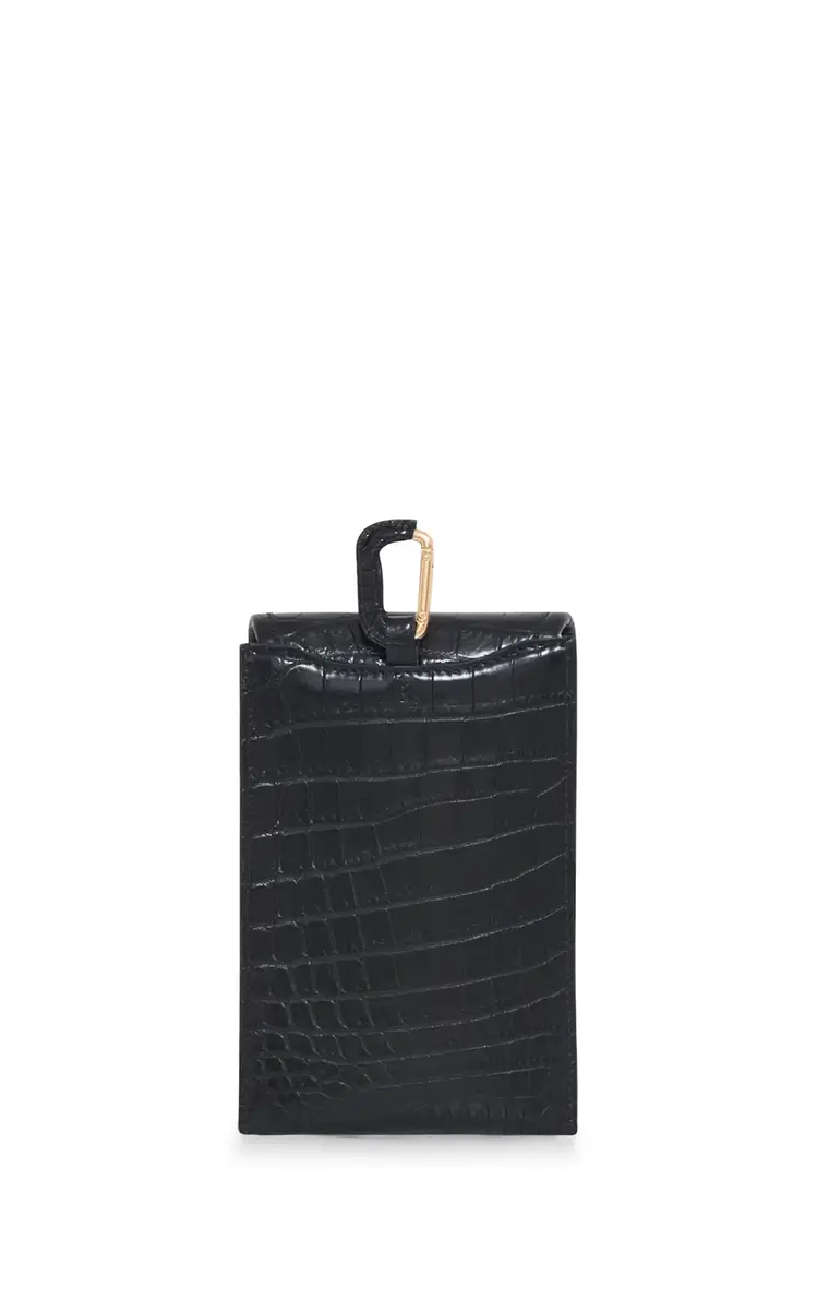 Gabriela Hearst Medium Leonora Flap Bag in Black Crocodile Leather with Sunglasses Pouch | Thumbnail 10 Gabriela Hearst Medium Leonora Flap Bag in Black Crocodile Leather with Sunglasses Pouch | Thumbnail 10