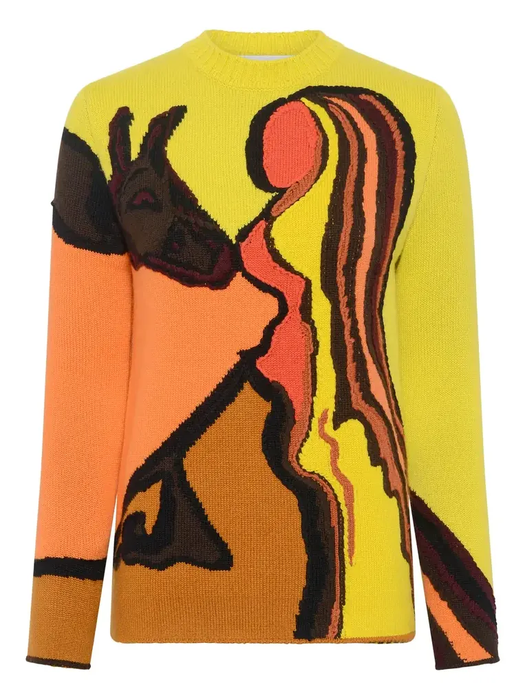 Gabriela Hearst Daneth Knit Sweater in Earth Multi Cashmere