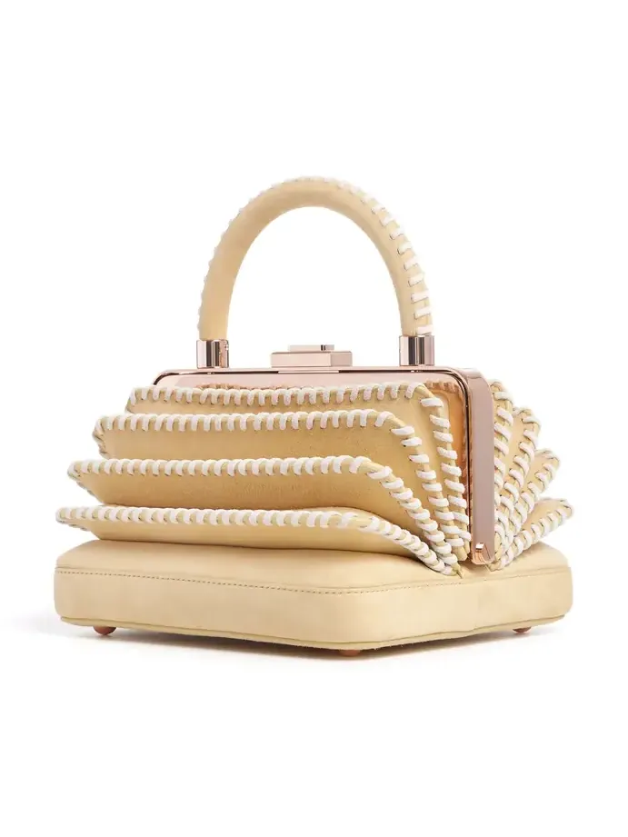 Gabriela Hearst Whipstitch Diana Bag in Nude Suede