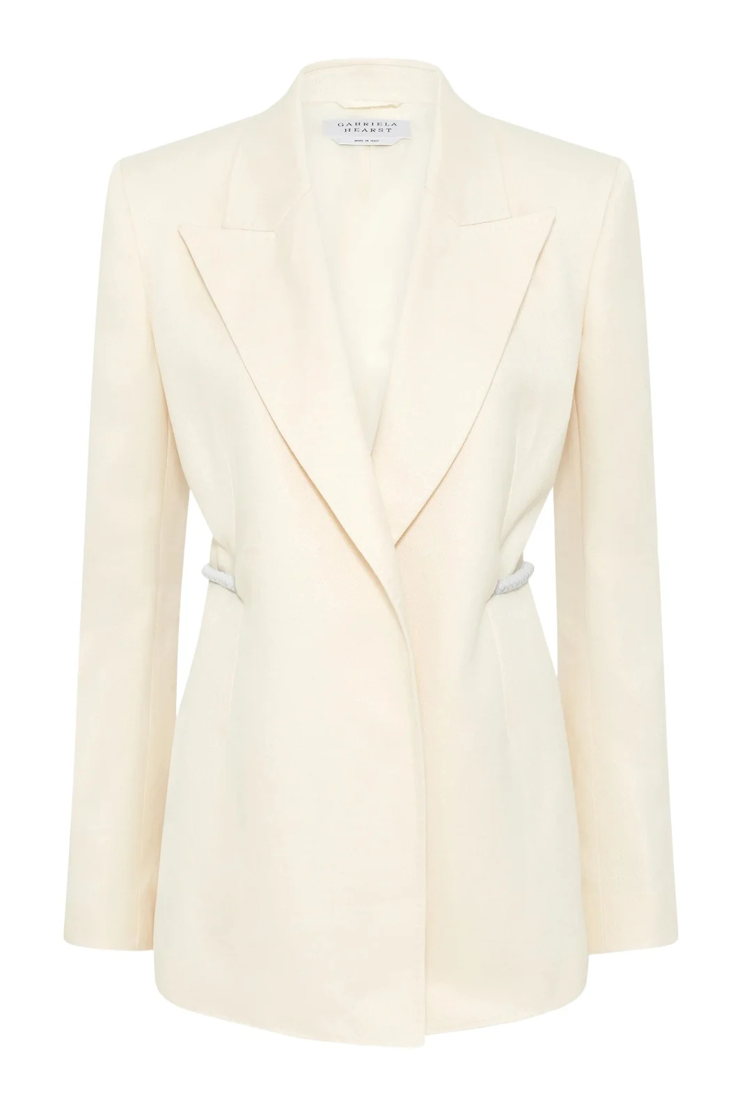 Epona Rope Blazer in Ivory Textured Linen Slub Epona Rope Blazer in Ivory Textured Linen Slub