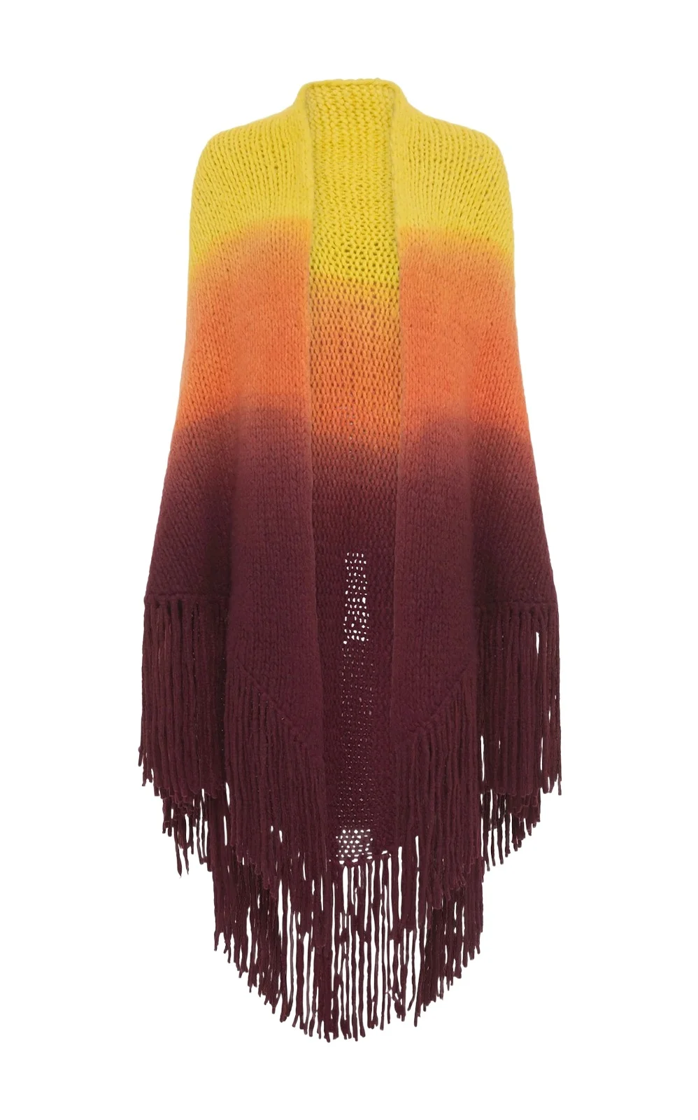 Lauren Knit Wrap in Dip Dye Sunrise Welfat Cashmere Lauren Knit Wrap in Dip Dye Sunrise Welfat Cashmere