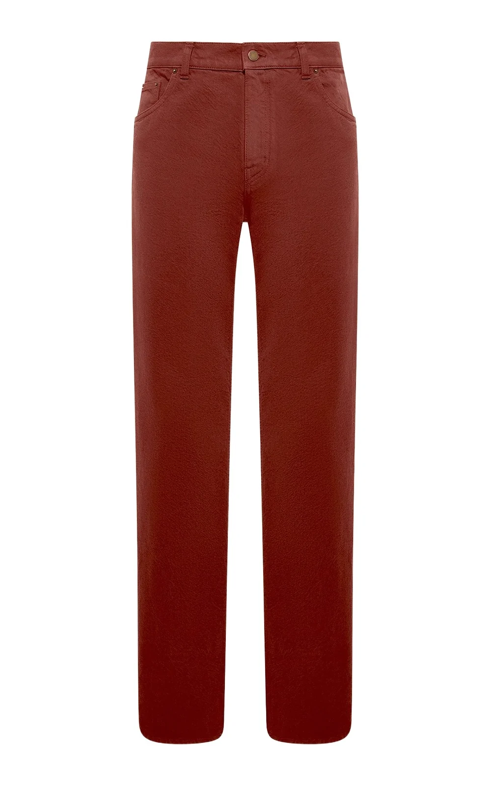 Rey Straight-leg Five Pocket Pant in Burnt Sienna Recycled Cotton Denim Rey Straight-leg Five Pocket Pant in Burnt Sienna Recycled Cotton Denim