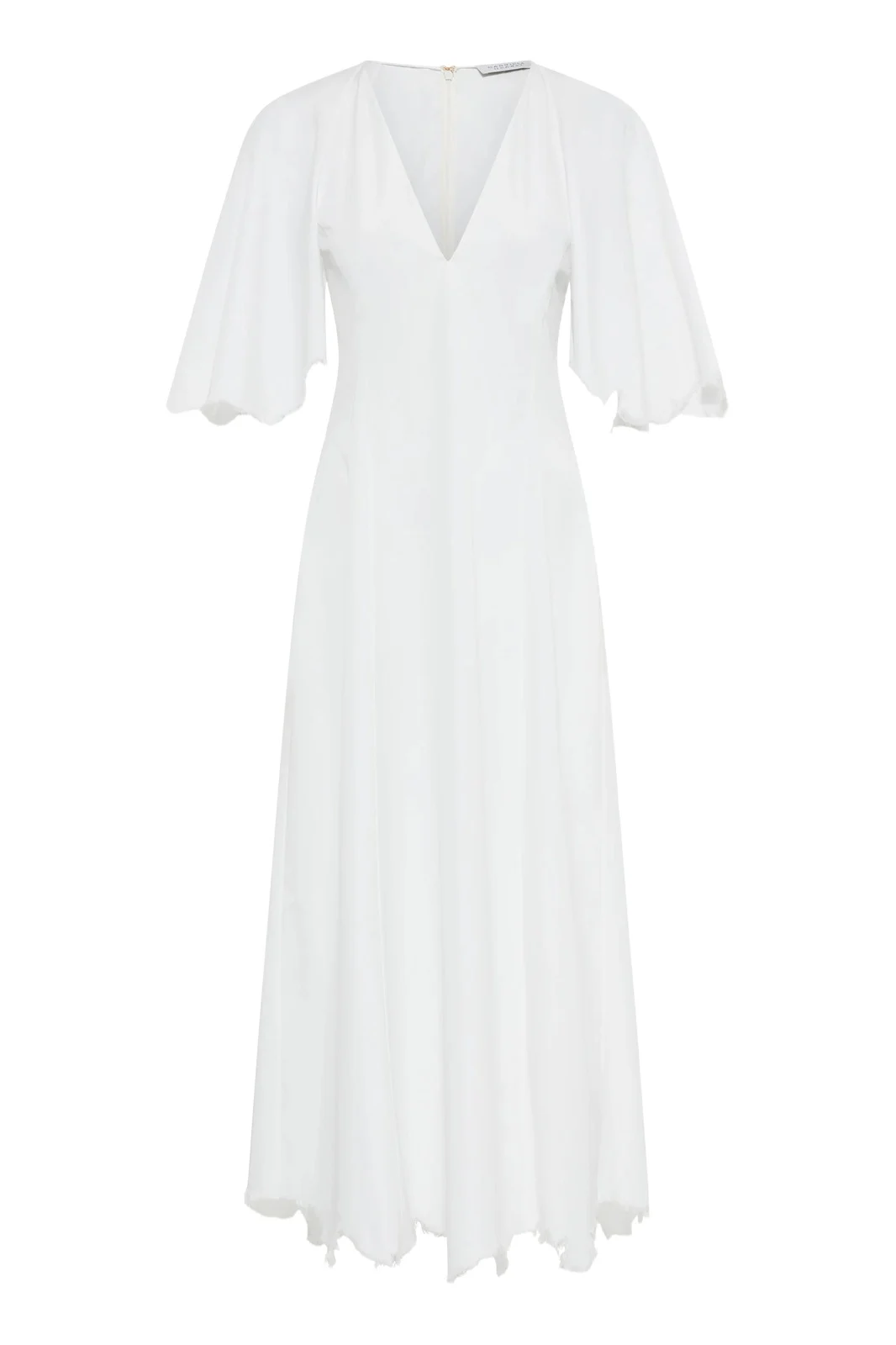 Gabriela Hearst Ansel Midi Dress in White Sea Island Cotton
