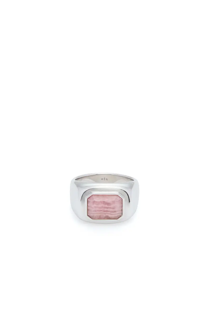 Gabriela Hearst Large Ring in 18K White Gold & Pink Marble Stone | Thumbnail 2 Gabriela Hearst Large Ring in 18K White Gold & Pink Marble Stone | Thumbnail 2