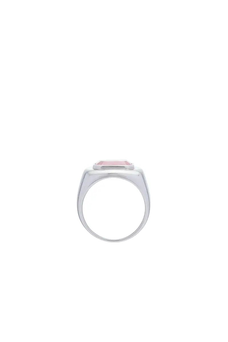 Gabriela Hearst Large Ring in 18K White Gold & Pink Marble Stone | Thumbnail 4 Gabriela Hearst Large Ring in 18K White Gold & Pink Marble Stone | Thumbnail 4