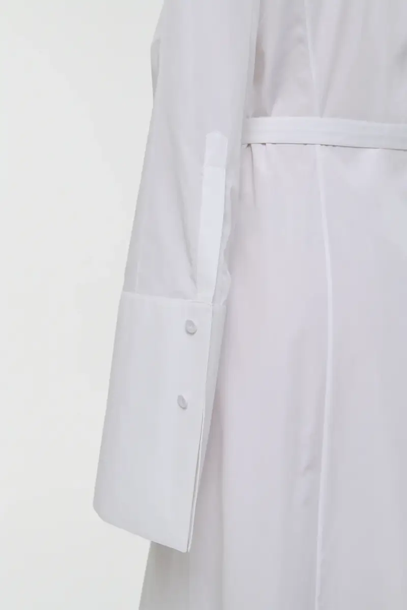Gabriela Hearst Carmina Maxi Shirtdress in White Sea Island Cotton | Thumbnail 7
