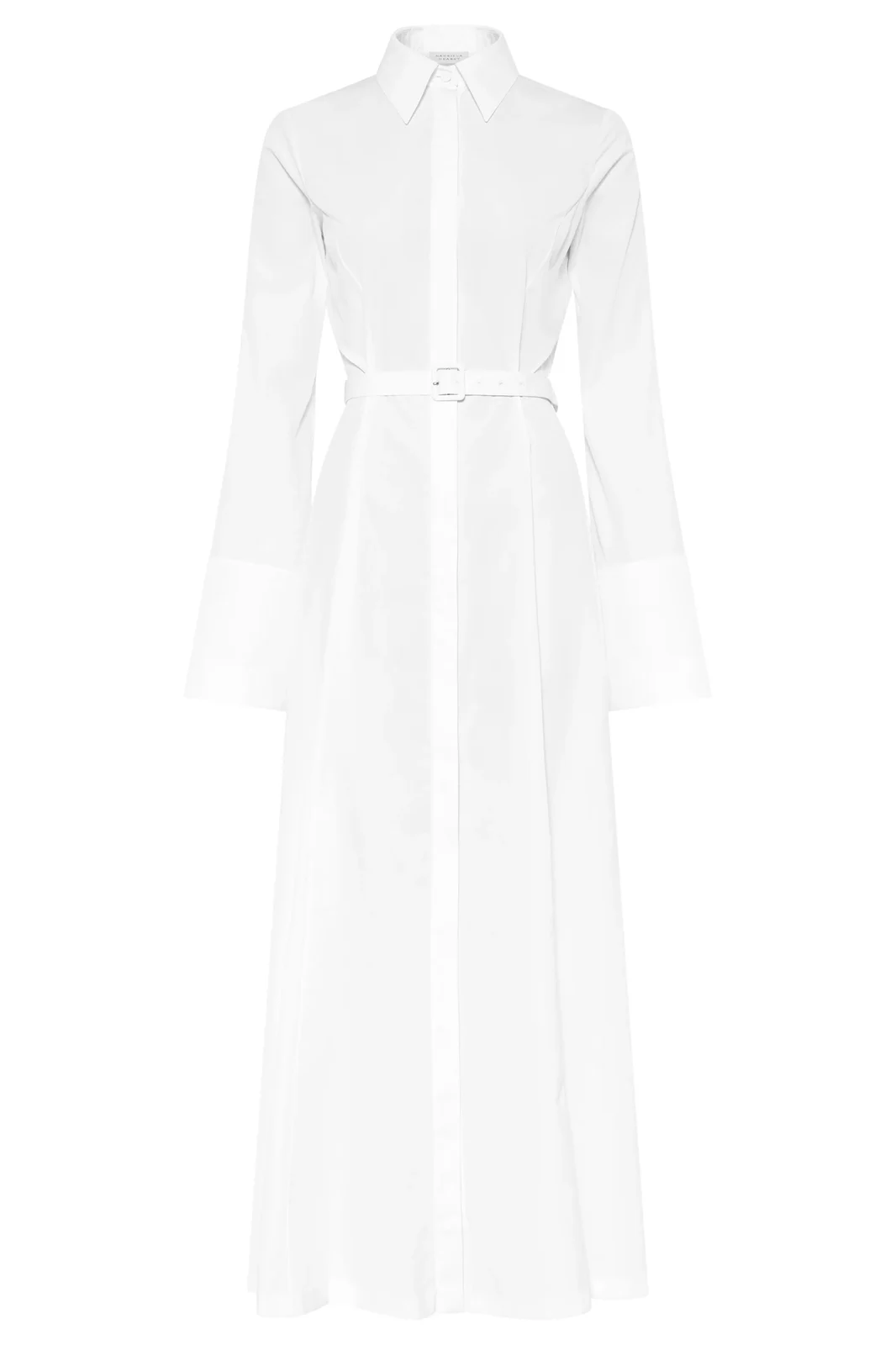 Carmina Maxi Shirtdress in White Sea Island Cotton Carmina Maxi Shirtdress in White Sea Island Cotton