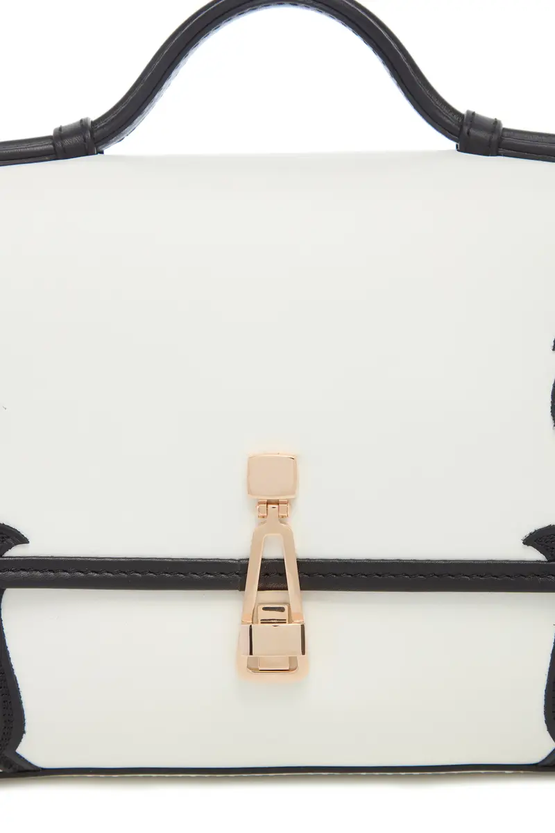 Gabriela Hearst Small Leonora Western Flap Bag in Black & Ivory Leather | Thumbnail 5 Gabriela Hearst Small Leonora Western Flap Bag in Black & Ivory Leather | Thumbnail 5